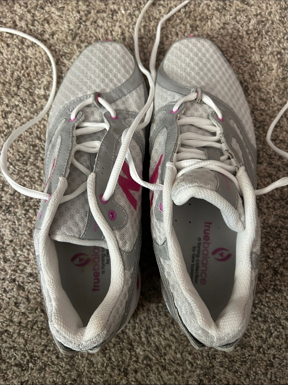 New Balance Toning Wellness Tennis Shoes WW850GP  Womens Size 8.5 Wht/Gry/Pink